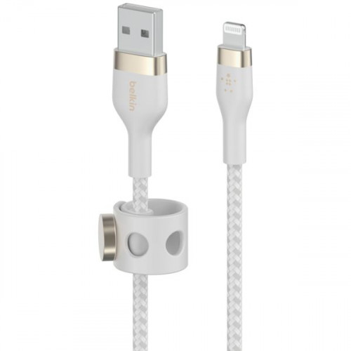 Belkin Braided USB to Lightning Cable Λευκό 1m (CAA010BT1MWH)