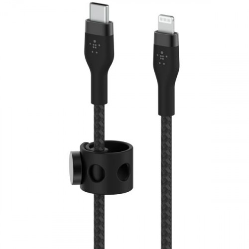 Belkin BoostCharge Pro Flex Braided USB 2.0 Cable USB-C male - Lightning Μαύρο 3m (CAA011BT3MBK)