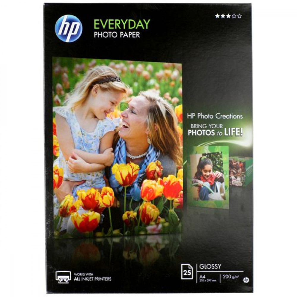 HP Εveryday Φωτογραφικό Χαρτί Gloss A4 (21x30) 200gr/m² για Εκτυπωτές Inkjet 25 ΦύλλαΚωδικός: Q5451A