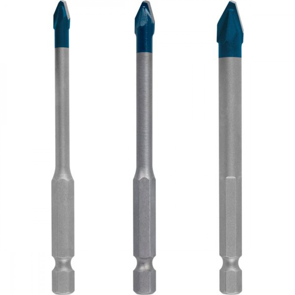 Bosch Expert HEX-9 HardCeramic Σετ 3 Τρυπάνια με Εξάγωνο Στέλεχος για Γυαλί και ΠλακίδιαΚωδικός: 2608900595