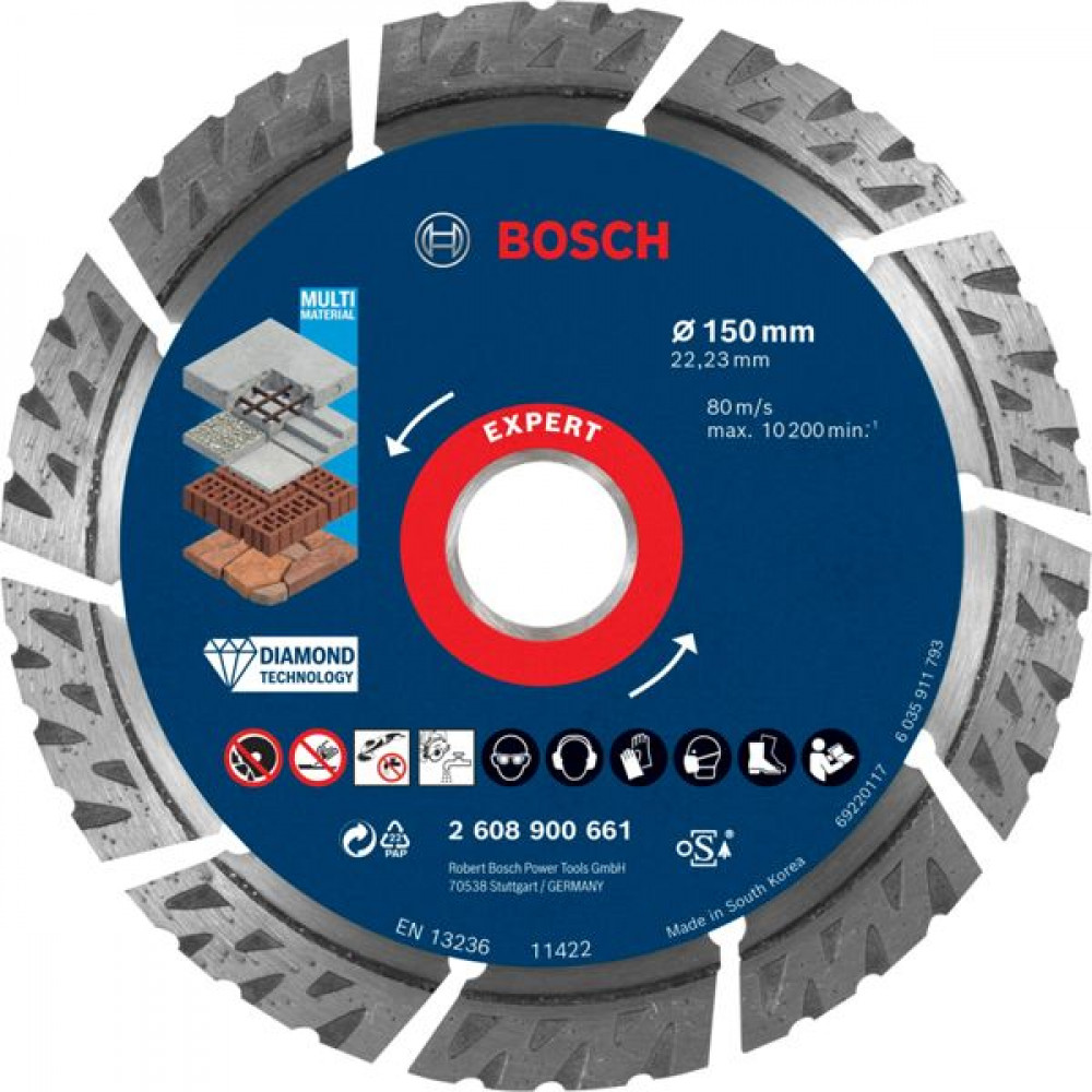 Bosch Expert Δίσκος Κοπής Δομικών Υλικών 150mm