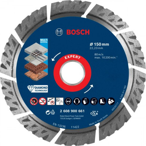 Bosch Expert Δίσκος Κοπής Δομικών Υλικών 150mm