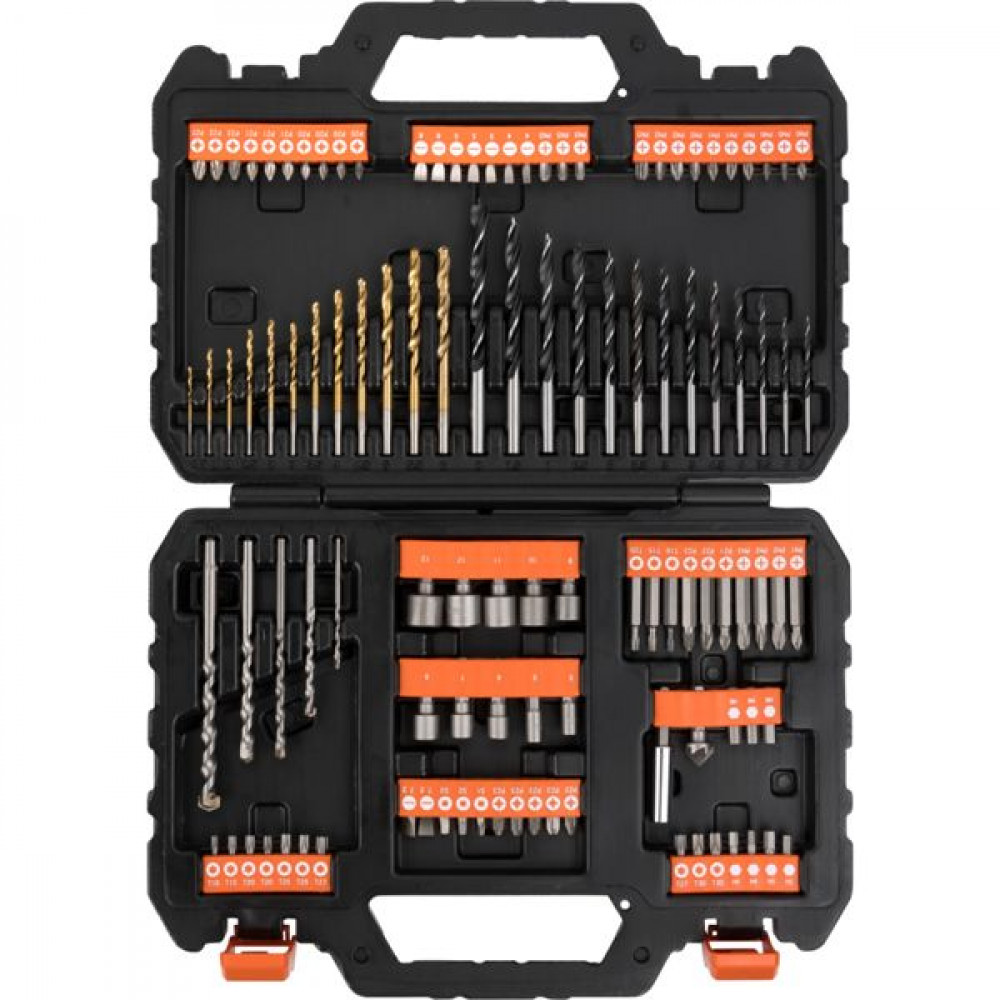Black & Decker Σετ 109 Τρυπάνια Τιτανίου με Κυλινδρικό Στέλεχος για Μέταλλο, Ξύλο και Δομικά ΥλικάΚωδικός: A7200