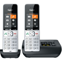 Gigaset COMFORT 500A Duo Ασύρματο Τηλέφωνο Duo με Aνοιχτή Aκρόαση Silver/Black