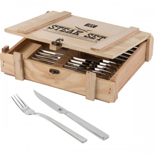 Zwilling J.A. Henckels Steak Cutlery Σετ Μαχαιροπίρουνα Ασημί 12τμχΚωδικός: 07150-359-0