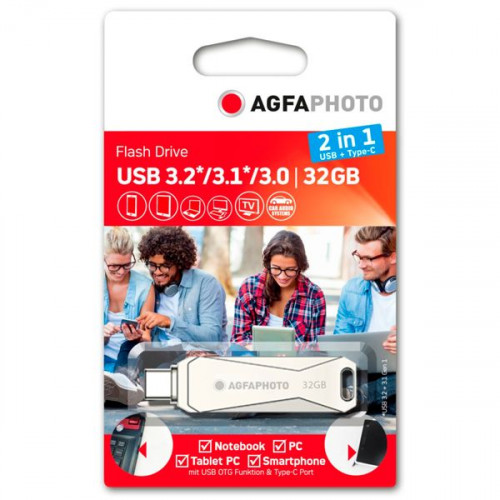 AgfaPhoto USB 3.0 2in1   32GB USB-TypeC