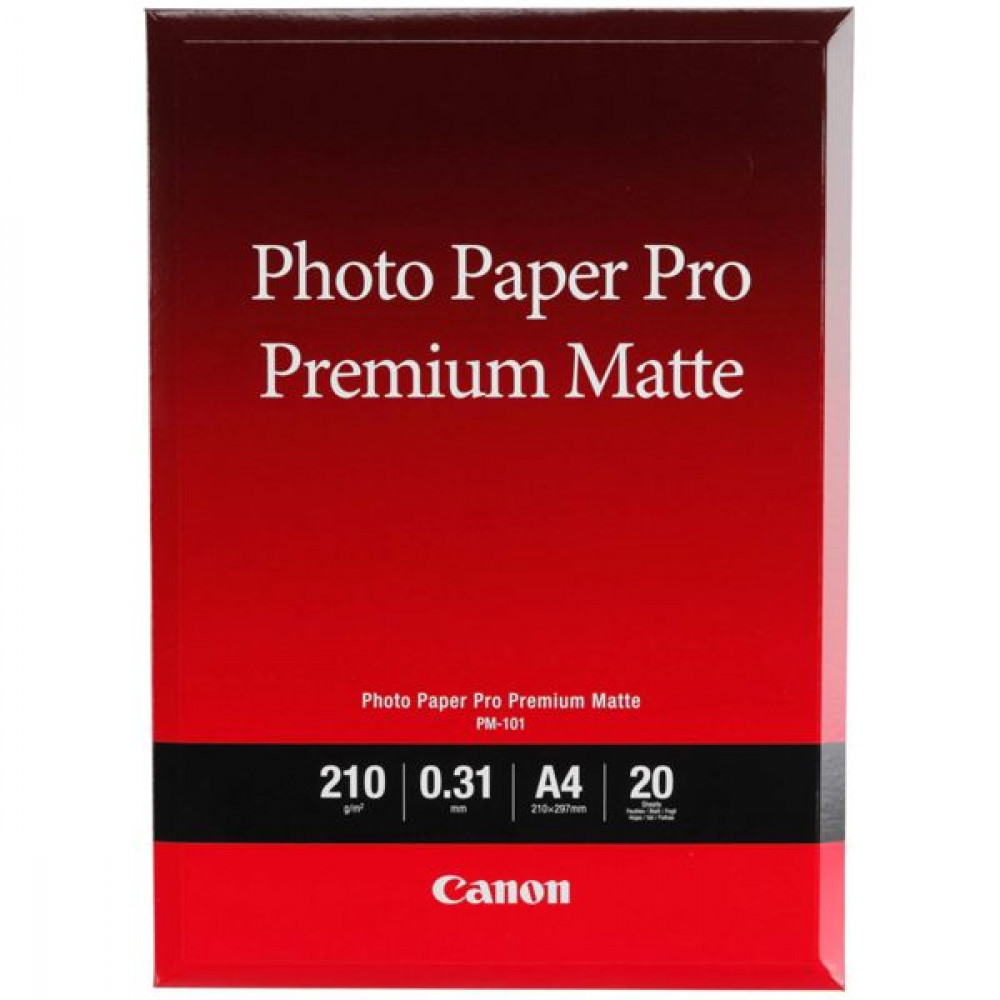 Canon PM-101 Φωτογραφικό Χαρτί Pro Premium Matte A4 (21x30) 210gr/m² για Εκτυπωτές Inkjet 20 Φύλλα