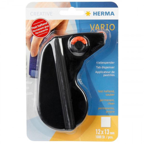 Herma Κόλλα Roller Vario Glue Dispenser Black 1000 Paper Stickers για Χειροτεχνίες