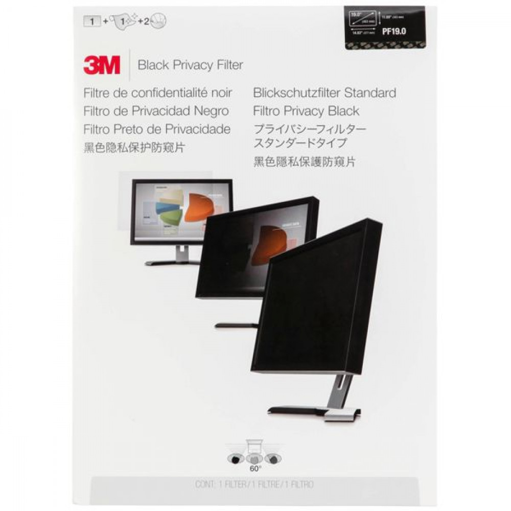 3M PF190 Φίλτρο Προστασίας Μαύρο 48.26εκ για Οθόνη 19 (5:4)
