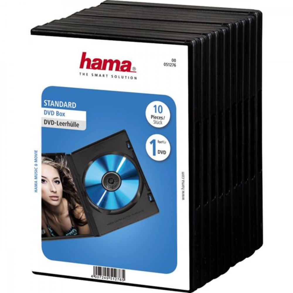 1x10 Hama DVD-Jewel Case black           51276