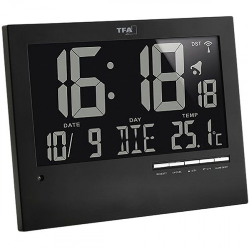 TFA Ρολόι Τοίχου Ψηφιακό Πλαστικό 40x24cm