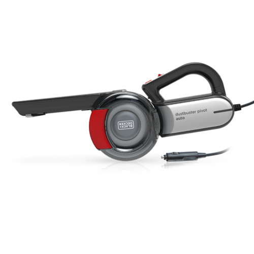 Black & Decker Auto Dustbuster Pivot Σκουπάκι Αυτοκινήτου Στερεών με Ισχύ 12.5W & Καλώδιο Αναπτήρα 12V Μαύρο Κόκκινο