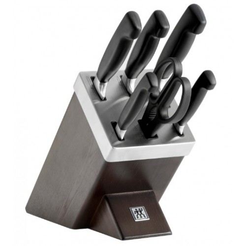 Zwilling J.A. Henckels Four Star Σετ Μαχαίρια με Βάση από Ανοξείδωτο Ατσάλι 35145-000-0 6τμχ