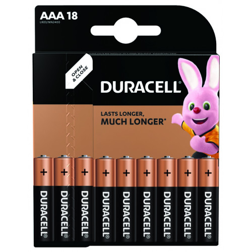 Duracell Αλκαλικές Μπαταρίες AAA 1.5V 18τμχ