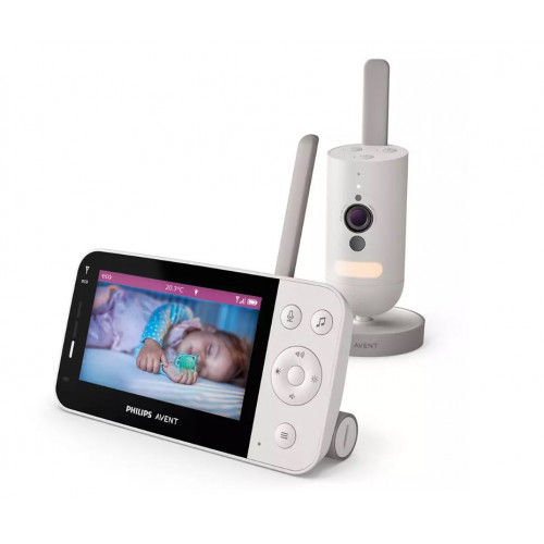 Philips Ασύρματη Ενδοεπικοινωνία Μωρού Με Κάμερα & Ήχο Avent με Νανουρίσματα & Μελωδίες 4.3 2τμχ