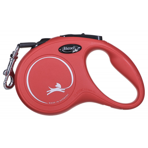 Πτυσσόμενο Λουρί/Οδηγός Σκύλου NEW CLASSIC S 5m έως15kg Κόκκινο