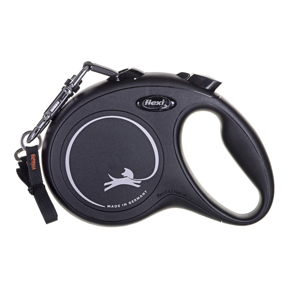 Flexi Πτυσσόμενο Λουρί/Οδηγός Σκύλου Ιμάντας New Classic Large 5m έως 50kg (Μαύρο)