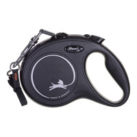 Flexi Πτυσσόμενο Λουρί/Οδηγός Σκύλου Ιμάντας New Classic Large 5m έως 50kg (Μαύρο)