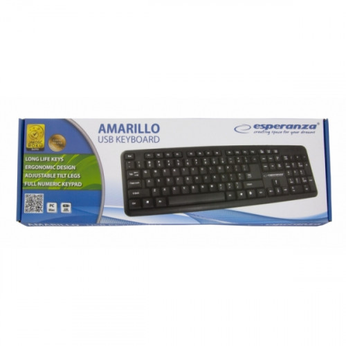 ESPERANZA WIRED KEYBOARD AMARILLO black