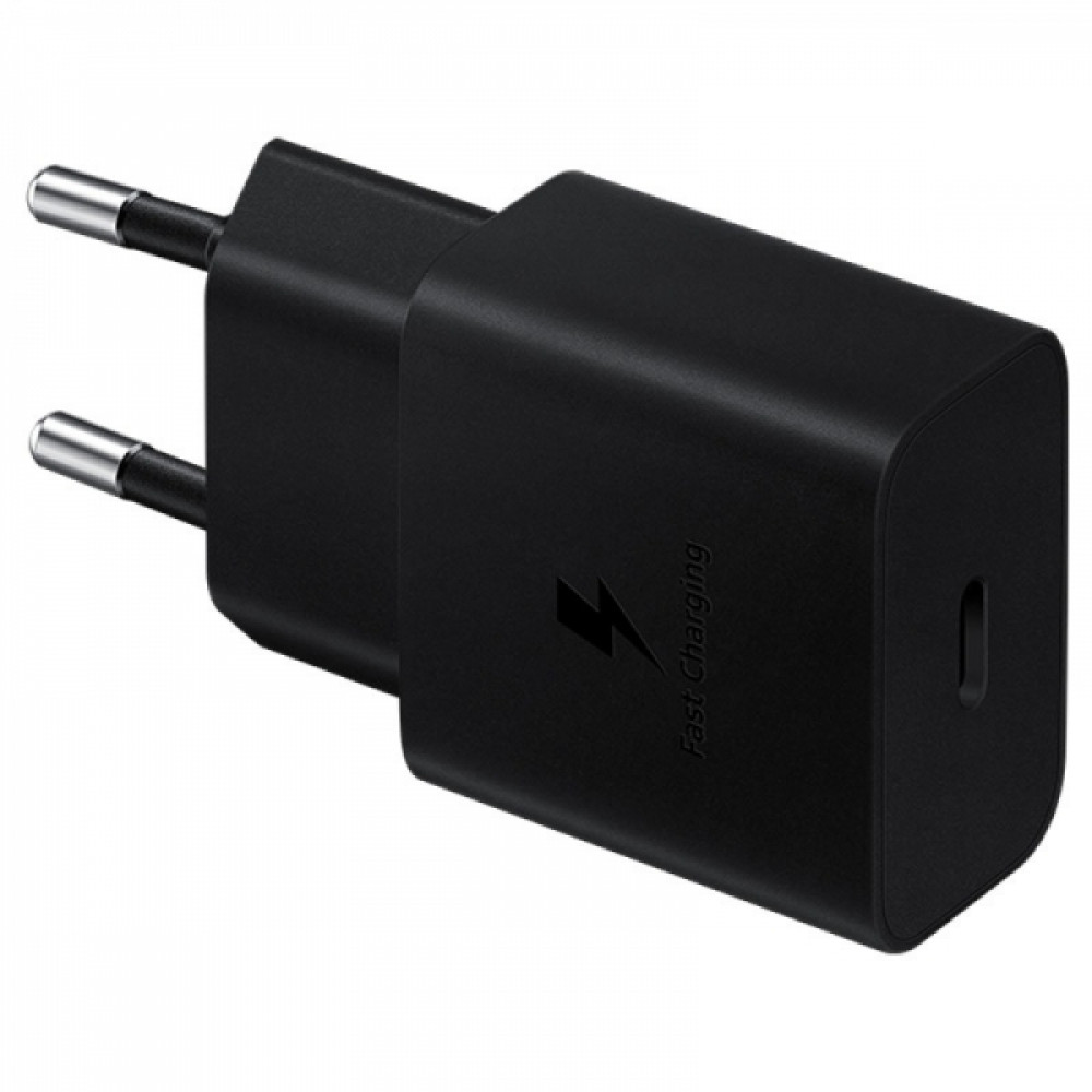 SAMSUNG FAST TRAVEL CHARGER 15W + TYPE C DATA CABLE black ORIGINAL