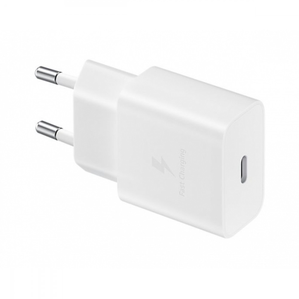 SAMSUNG FAST TRAVEL CHARGER 15W + TYPE C DATA CABLE white ORIGINAL