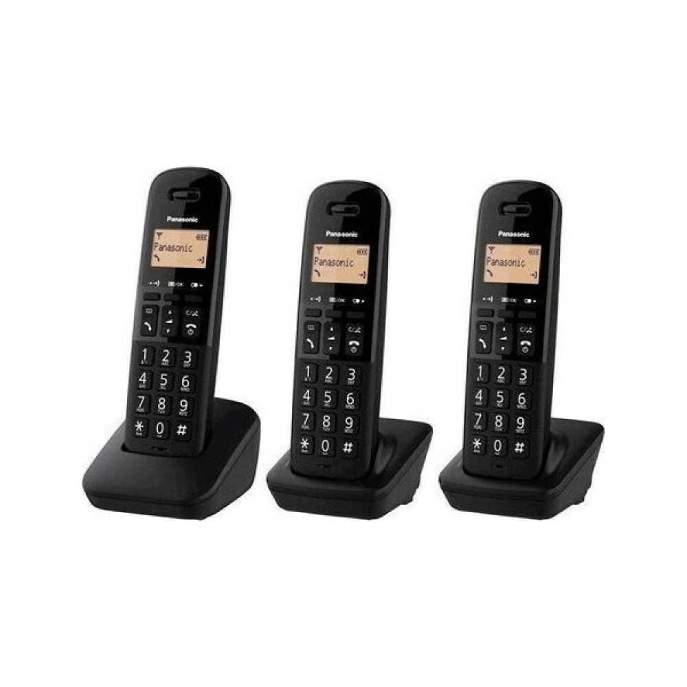 Panasonic KX-TGB613JTB Ασύρματο Τηλέφωνο Trio Μαύρο