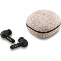 Earphones TWS ENC Guess 4G Classic Metal Logo pink