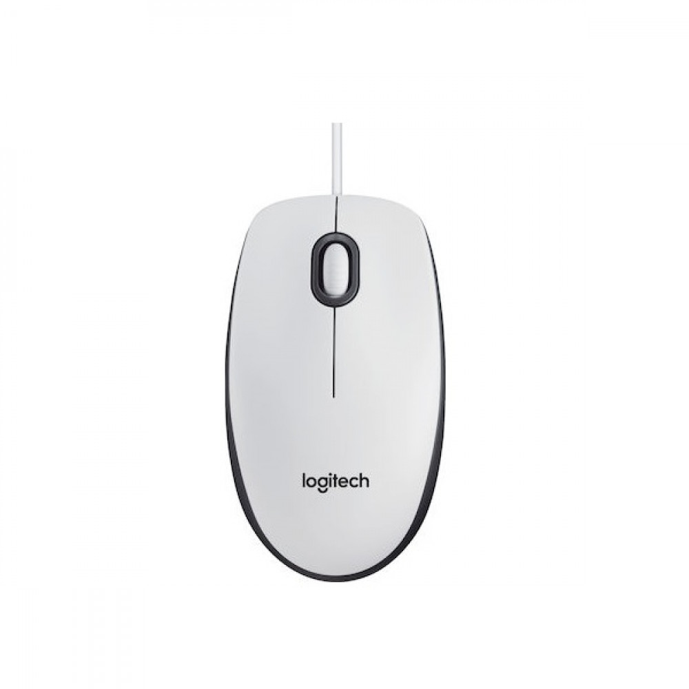 Logitech B100 Optical USB Mouse white