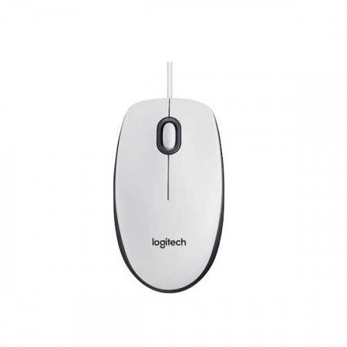 Logitech B100 Optical USB Mouse white