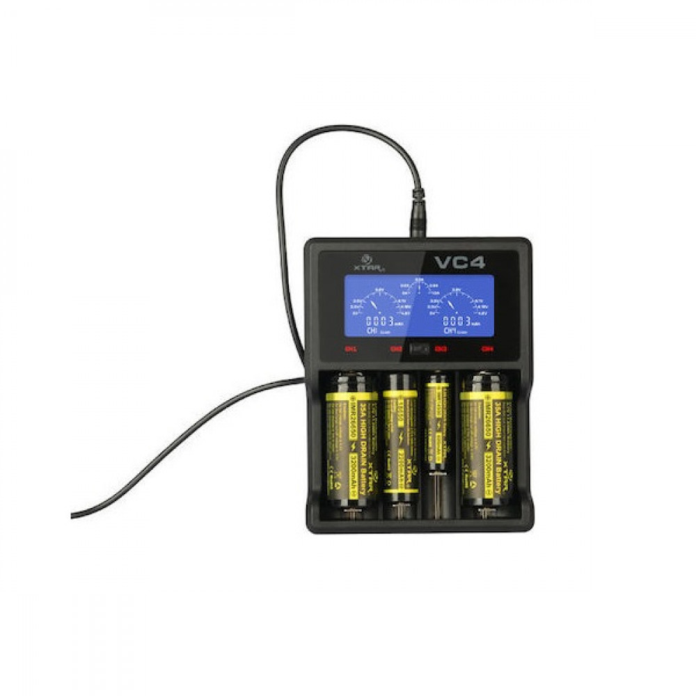 XTAR VC4 USB Φορτιστής 4 Μπαταριών