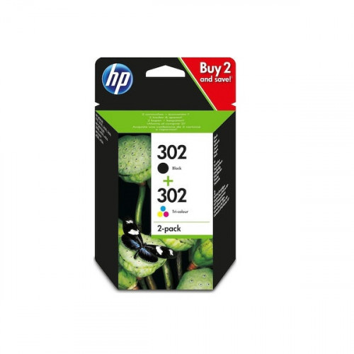 HP X4D37AE Combo 2-Pack BK/Color No. 302