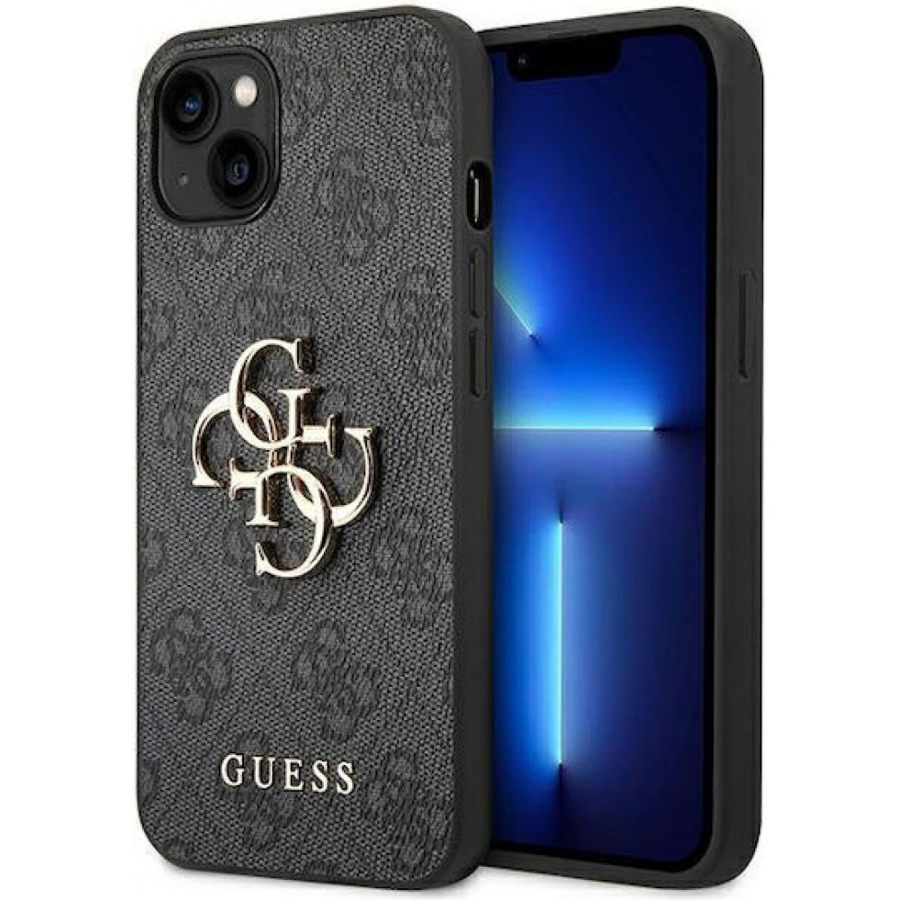 GUESS 4G METAL LOGO CASE IPHONE 14 grey backcover