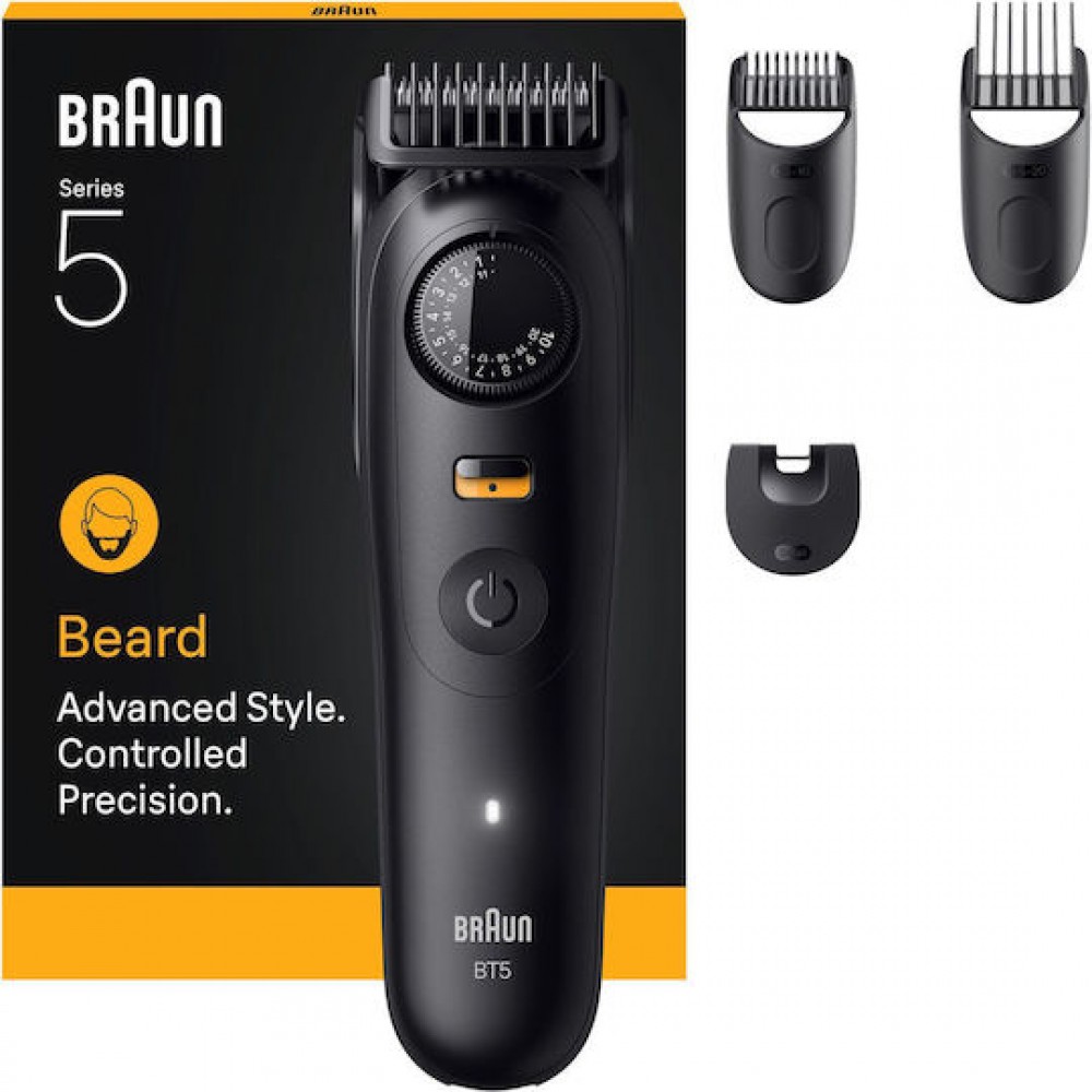Braun Επαναφορτιζόμενη Κουρευτική Μηχανή Μαύρη BT5520