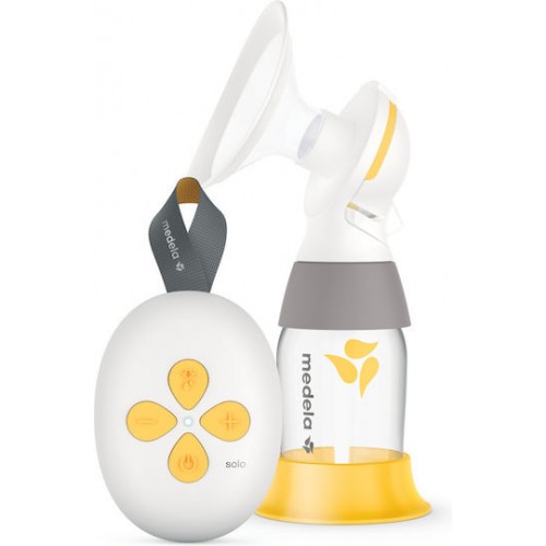Medela Solo Ηλεκτρικό Μονό Θήλαστρο Μπαταρίας και Ρεύματος Κίτρινο 150ml