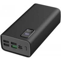 Platinet PL0415 Power Bank 30000mAh 22.5W με 4 Θύρες USB-A και Θύρα USB-C Power Delivery / Quick Charge Μαύρο