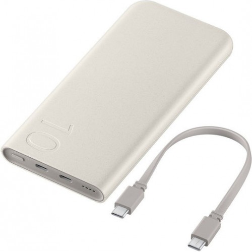 Samsung Power Bank 10000mAh 25W με 2 Θύρες USB-C Power Delivery / PPS Μπεζ