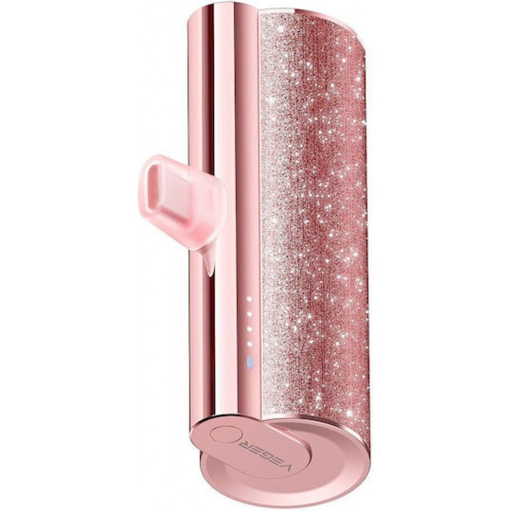 Veger W0573 Lipstick Power Bank 5000mAh 20W με Θύρα USB-C Power Delivery / Quick Charge Ροζ