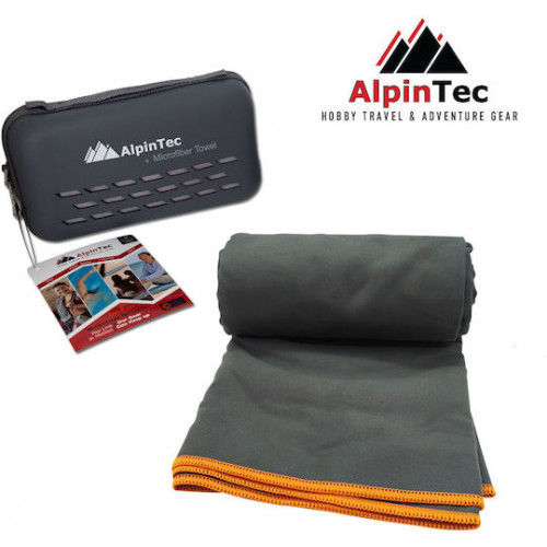 AlpinPro Dryfast Πετσέτα Σώματος Microfiber Γκρι 90x180εκ.