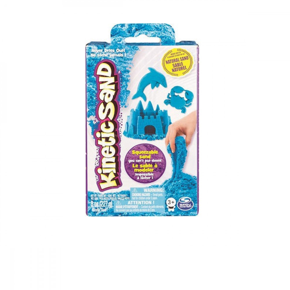 Spin Master Kinetic Sand - Neon Blue Basic Sand 8oz box (6033332BLUE)