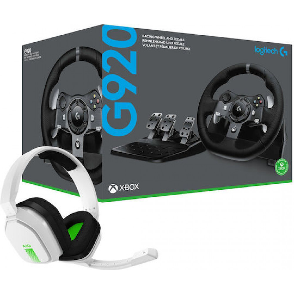 Logitech G920 + Astro A10 Bundle Τιμονιέρα με Πετάλια για PC / XBOX One / Xbox Series X/S με 900° Περιστροφής