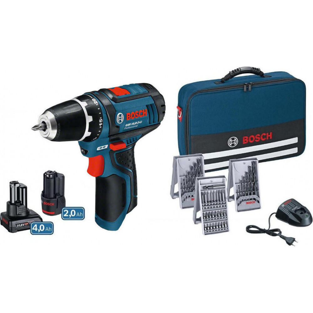 Bosch GSR 10,8-2-Li 1x4Ah+1x2Ah Professional (0615990G6L)