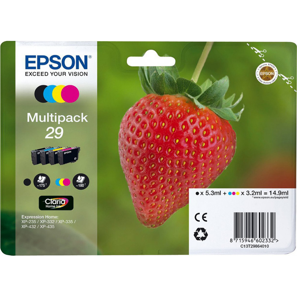Epson Claria Home Multipack 29 BK/C/M/Y         T 2986