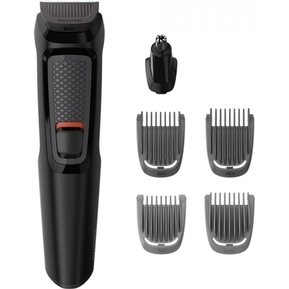 Philips Multigroom Series 3000 6 in 1 Σετ Επαναφορτιζόμενης Κουρευτικής Μηχανής Μαύρο MG3710/15