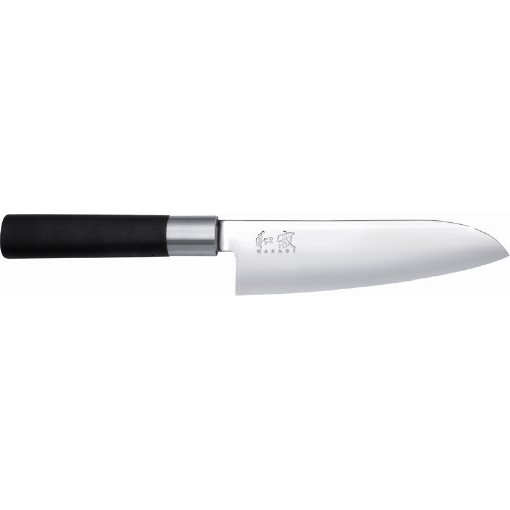 Kai Wasabi Black Μαχαίρι Santoku από Ανοξείδωτο Ατσάλι 16.5cm 6716S