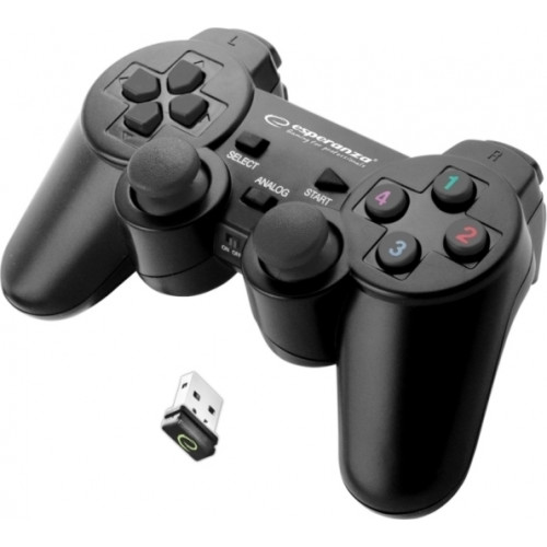 Esperanza Gladiator Ασύρματο Gamepad για PC / PS3 Black