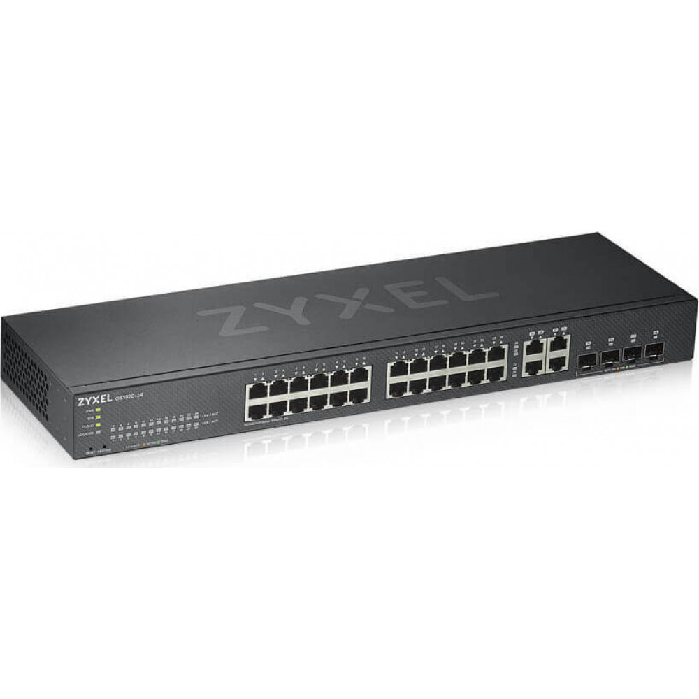 Zyxel GS1920-24HPV2 Managed L2 PoE+ Switch με 24 Θύρες Gigabit (1Gbps) Ethernet και 4 SFP Θύρες