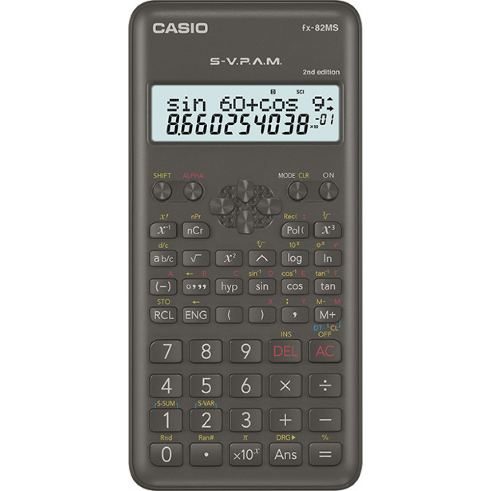 Casio Αριθμομηχανή Επιστημονική 2nd Edition 12 Ψηφίων σε Μαύρο Χρώμα