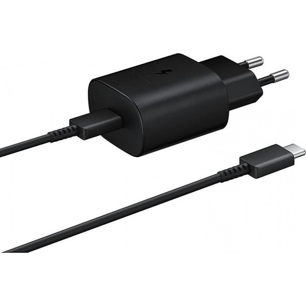 Samsung USB Type-C Cable & Wall Adapter Μαύρο (Travel Adapter 25W)