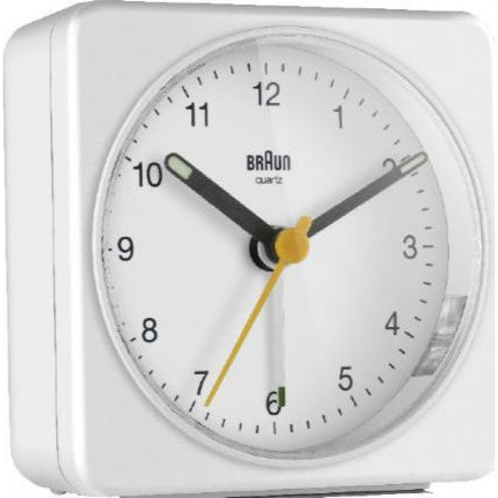 Braun BC 03 W Quartz Alarm Clock Analog White