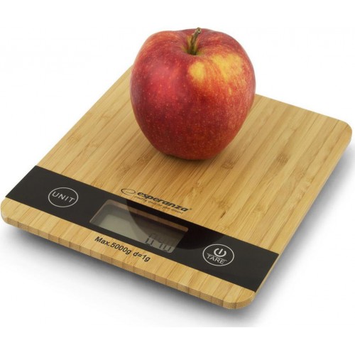 Ψηφιακή Ζυγαριά Κουζίνας από Μπαμπού 5 Kg Esperanza EKS005